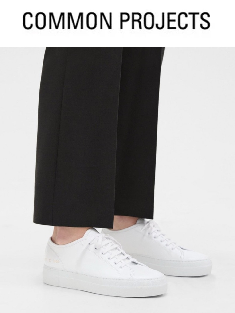 Common Projects White Low-Top Leather Sneakers